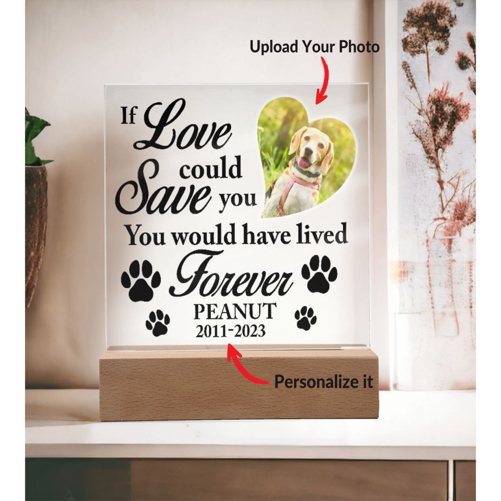 If Love Could Save You - Personalize Loss of Pet Gift With Photo