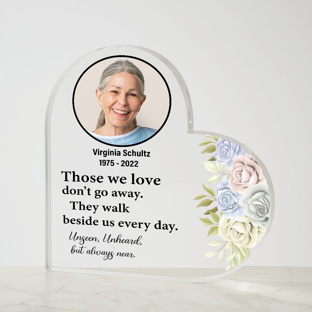 Those We Love Don't Go Away - Memorial Gift With Photo