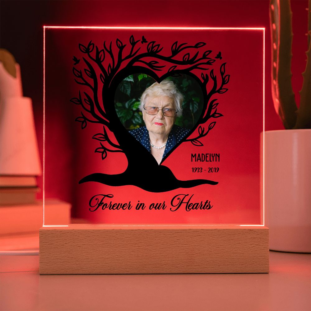 Forever in Our Heart - Personalized Acrylic Plaque - Remembrance Gift