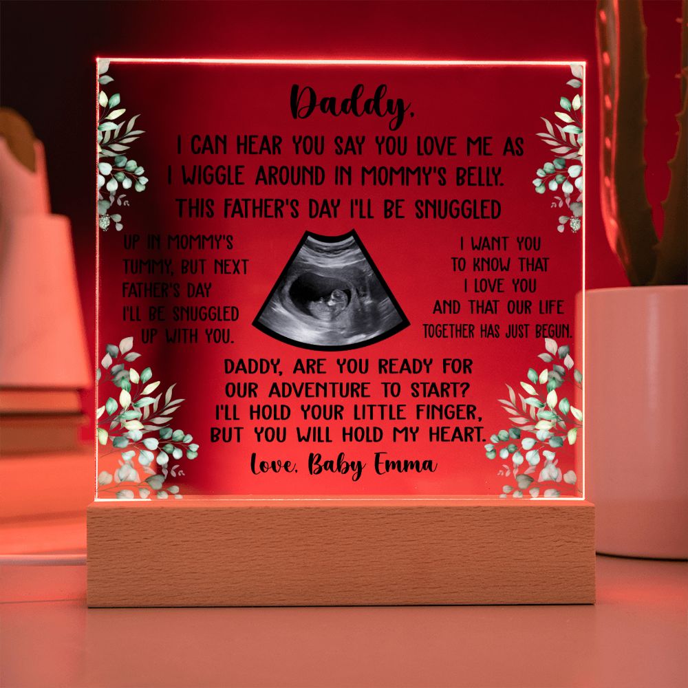 Personalized Gift For New Dad With Sonogram Photo