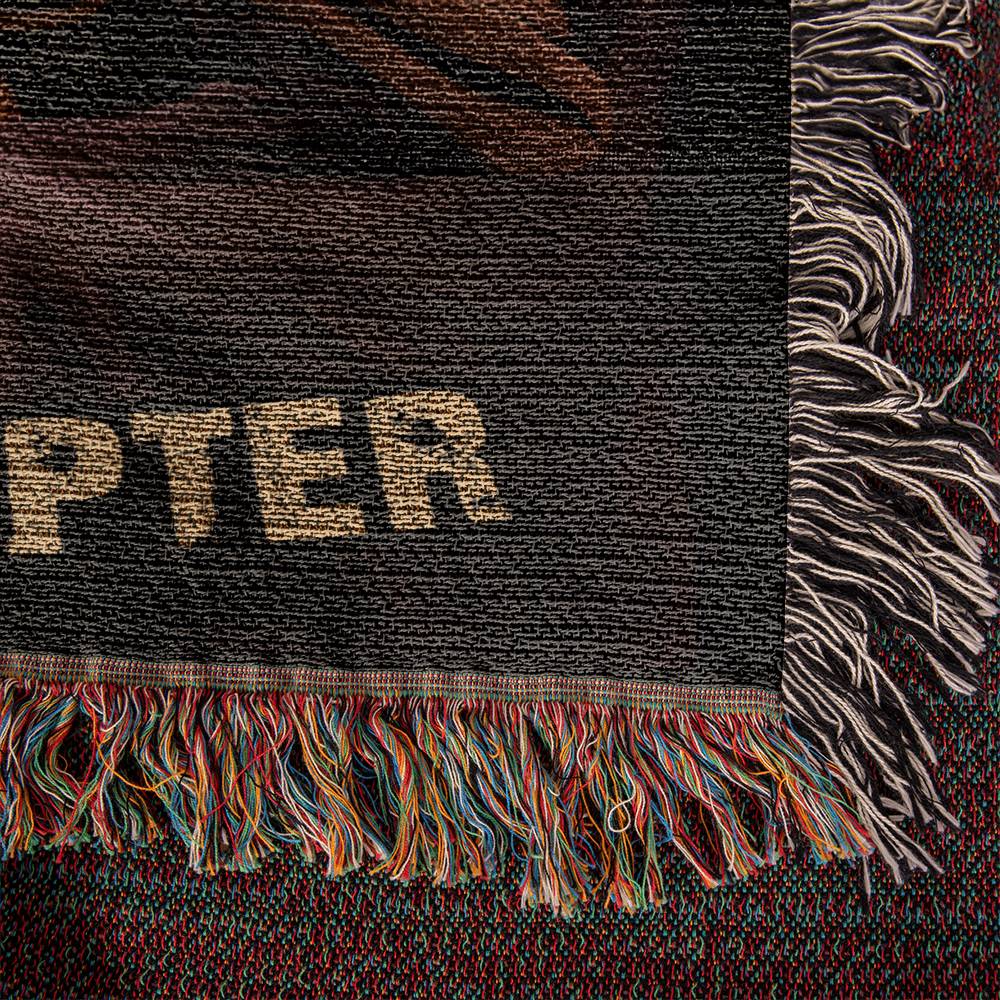 One More Chapter Skeleton Woven Throw Blanket - Great Bookish Merch