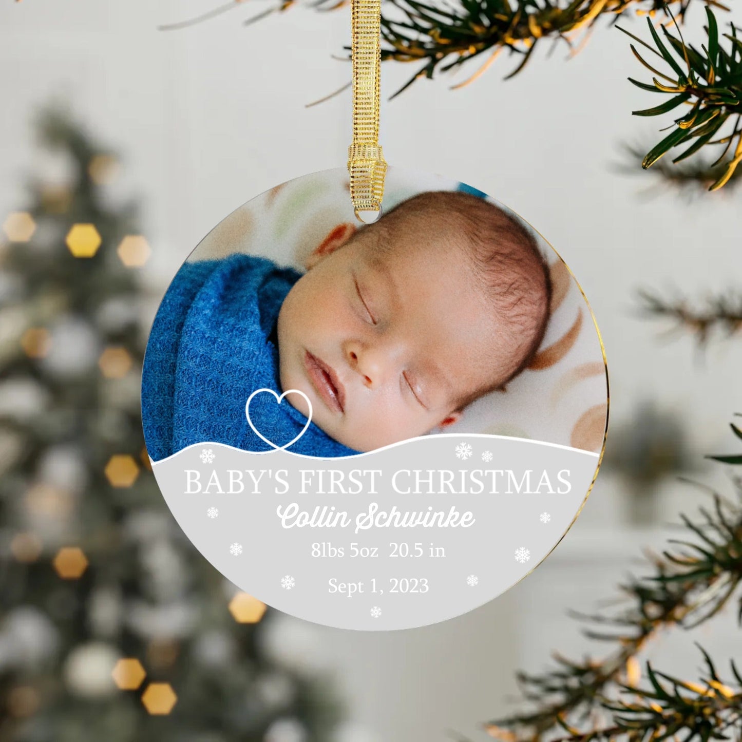 Baby 1st Christmas with Stat