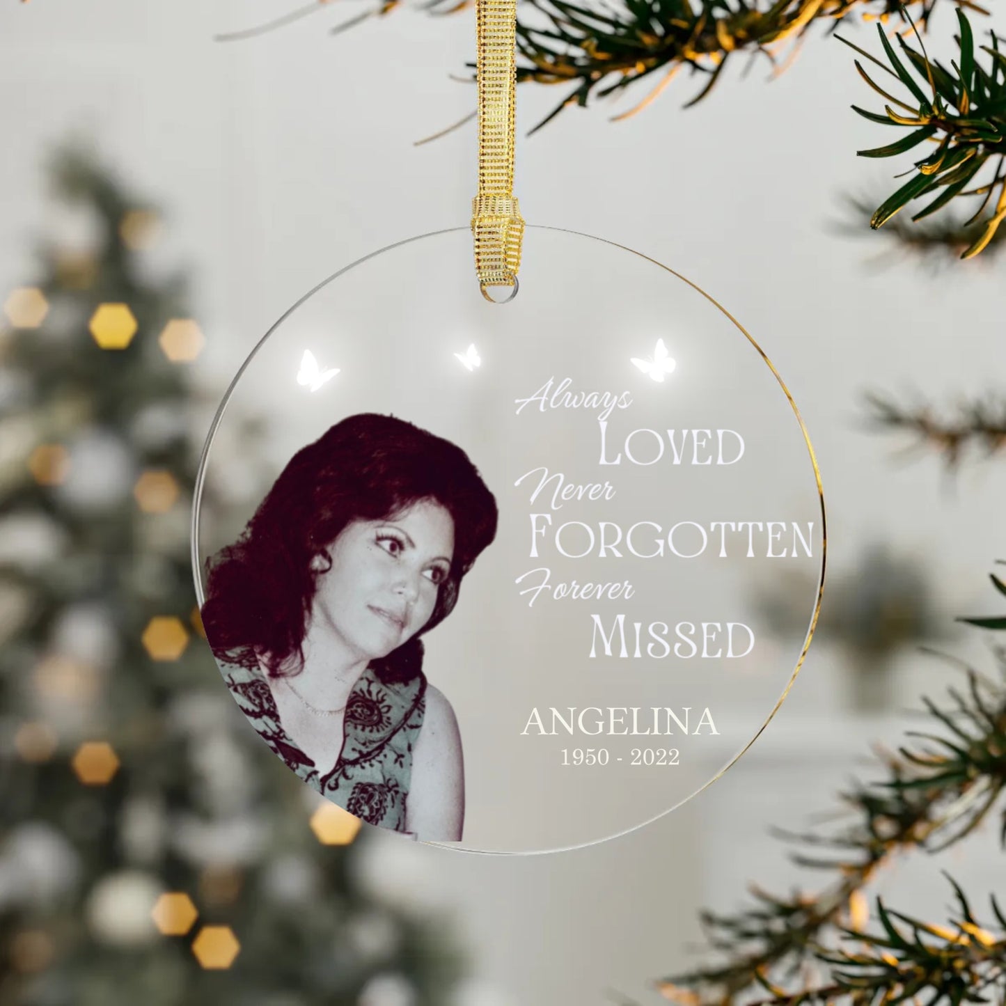 (Photo Inserted) Acrylic Memorial Ornaments