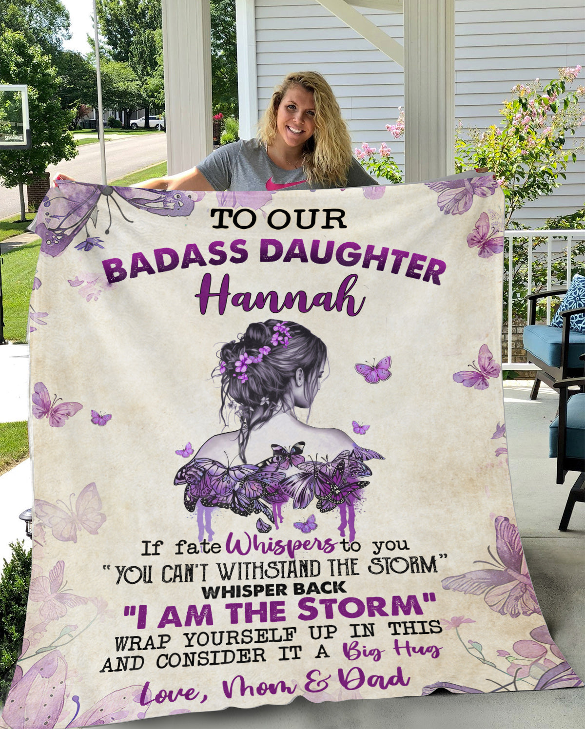 Personalized To Our Badass Daughter From Mom & Dad - I Am The Storm