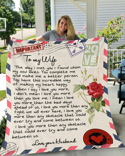 Letter To My Wife Throw Blanket