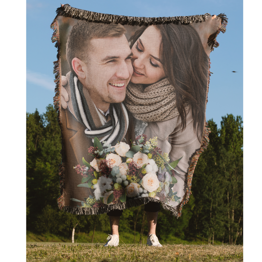 Custom Photo Woven Blanket 50"x60"