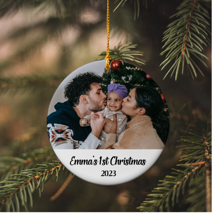 (Photo Inserted) Capture Your Family Memories on a Custom Photo Ornament