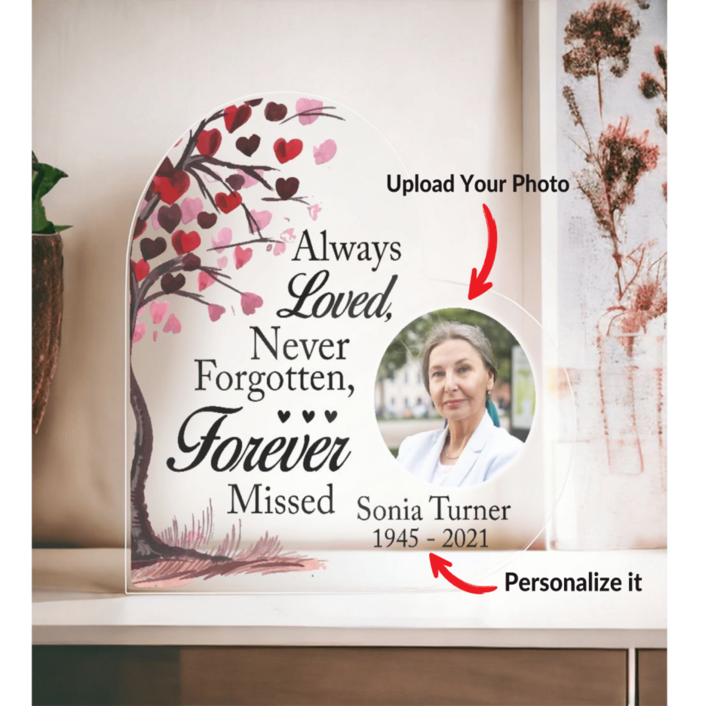 In Loving Memory Gift Plaque, Loss of Loved One
