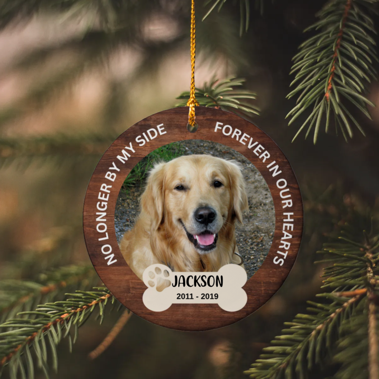 (Photo inserted) Remember Your Furry Friend with a Loving Pet Memorial Ornament