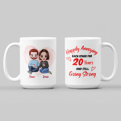 Happily Annoying Each Other Anniversary Mug