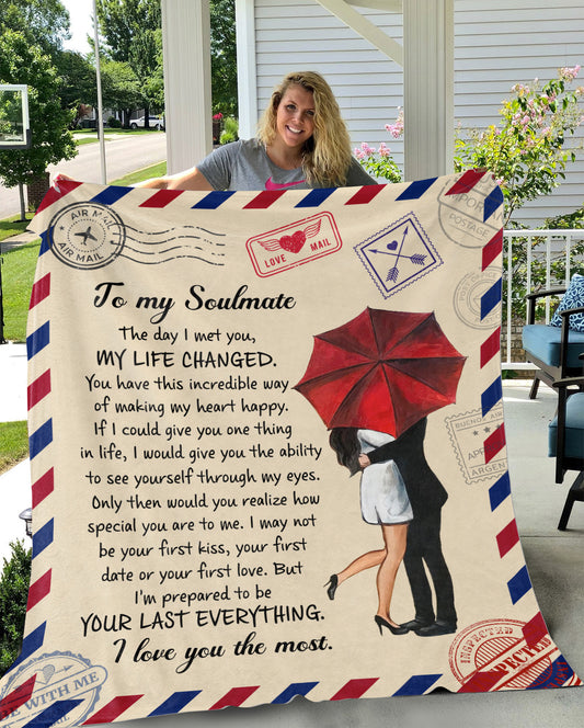 To My Soulmate Love Letter Blanket - Your Last Everything, Always