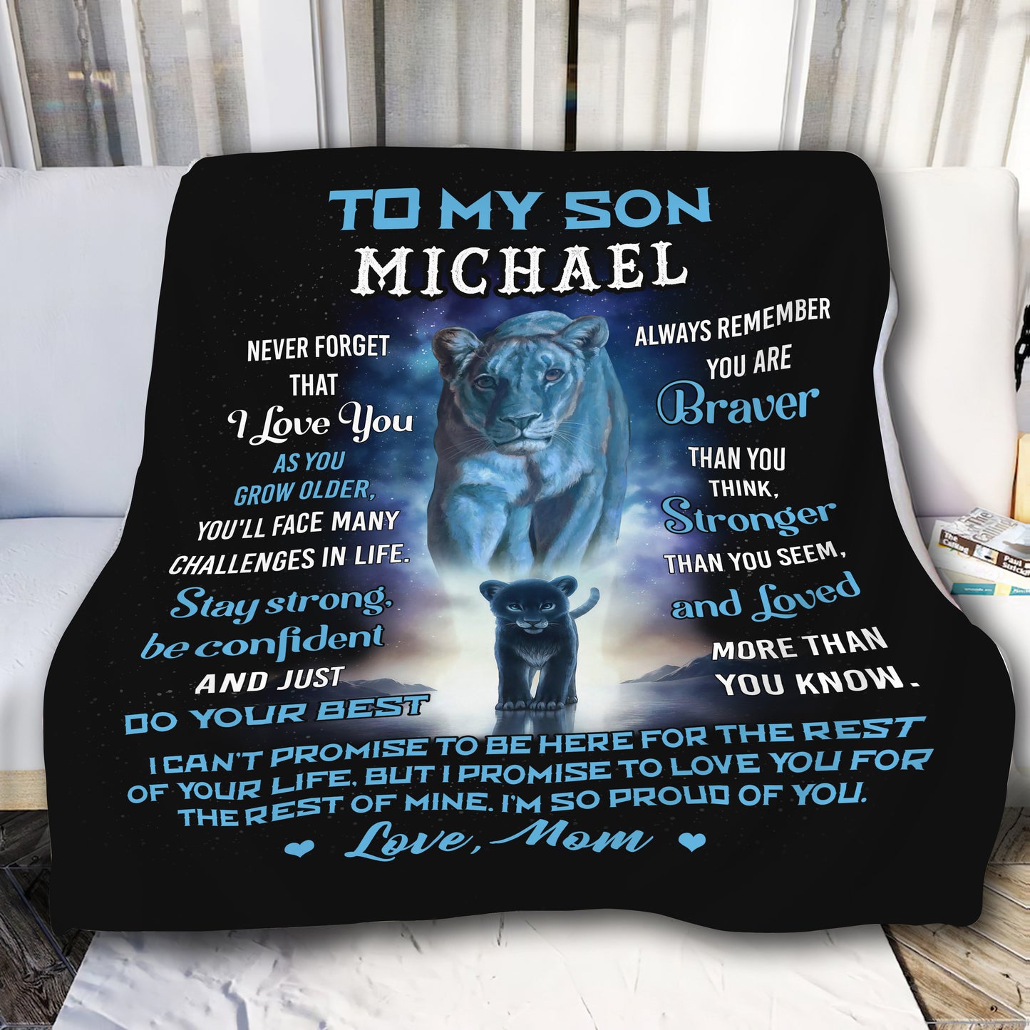 "To My Son" Personalized Blanket From Mom: A Heartwarming Gift for Your Beloved Son