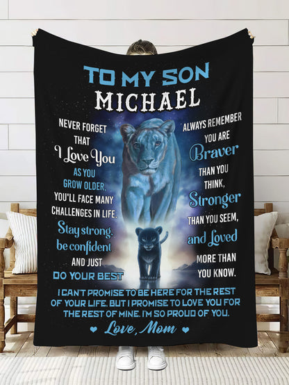 "To My Son" Personalized Blanket From Mom: A Heartwarming Gift for Your Beloved Son