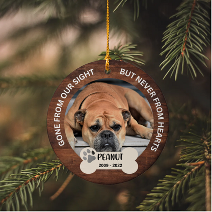 (Photo inserted) Remember Your Furry Friend with a Loving Pet Memorial Ornament