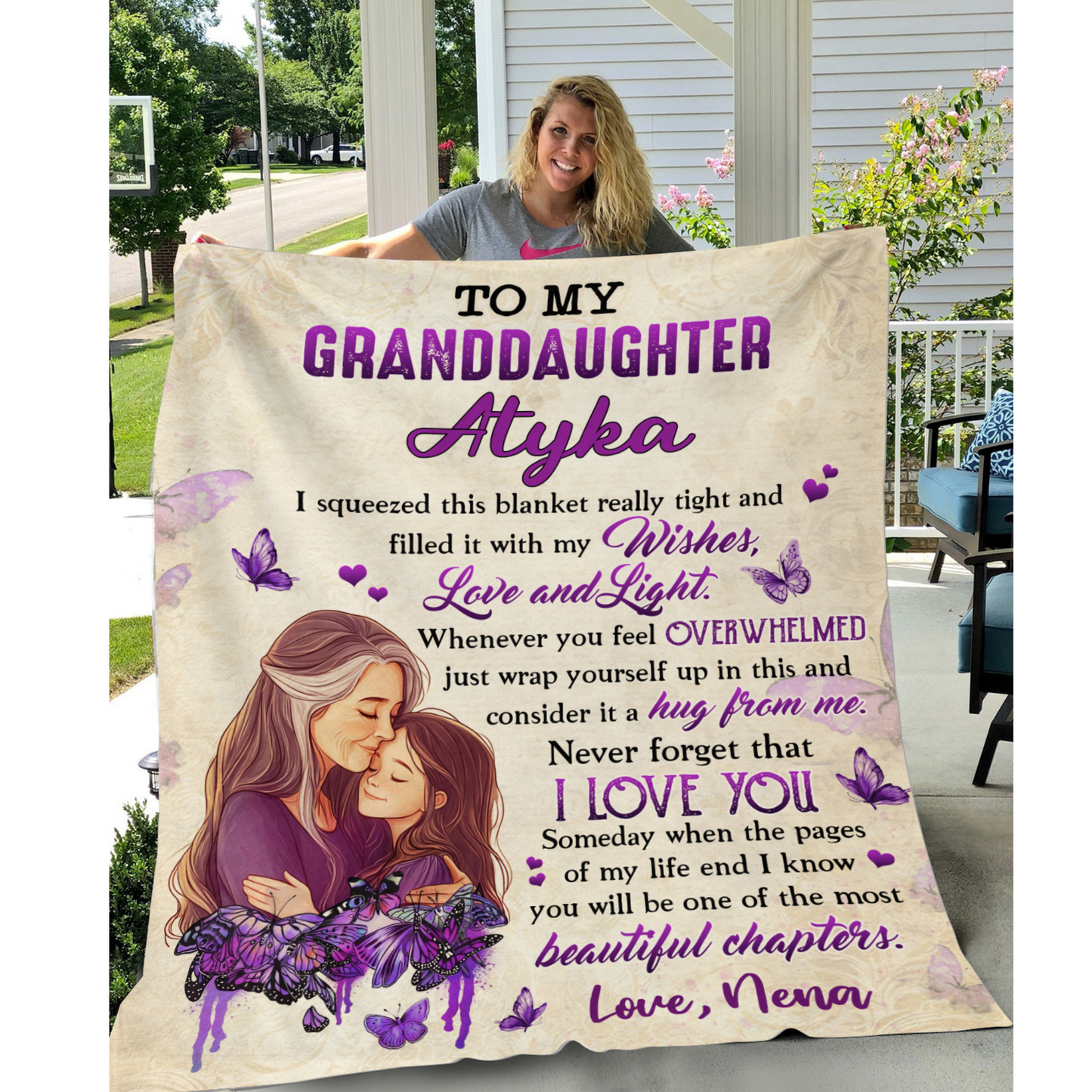 Personalized Granddaughter Blanket From Grandma