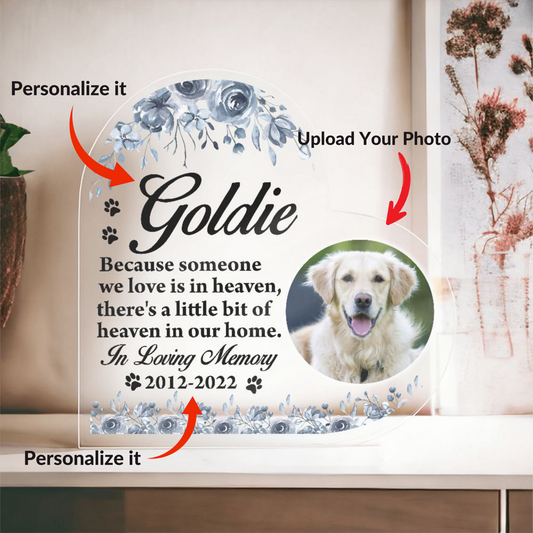 Personalized Dog or Cat Memorial Gift With Photo