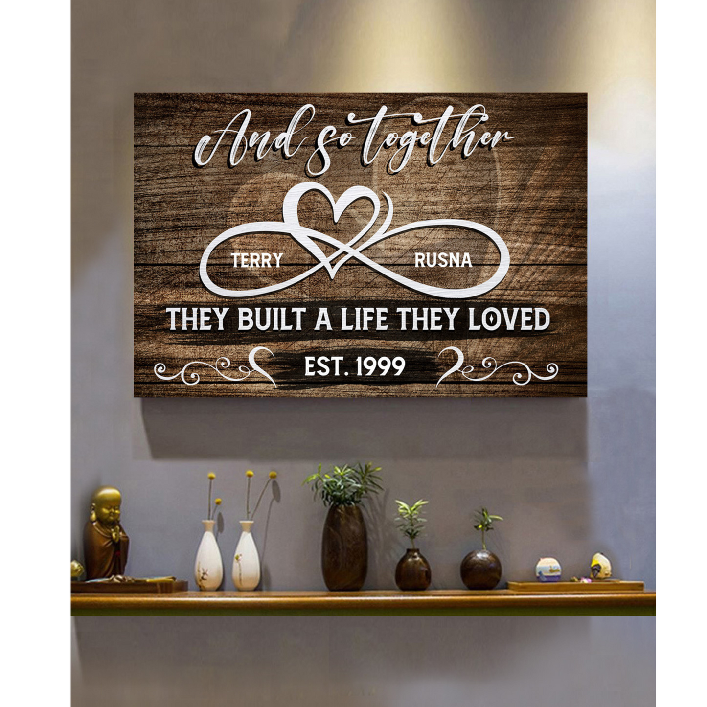 Personalized Wall Art - And So Together They Built The Life They Loved
