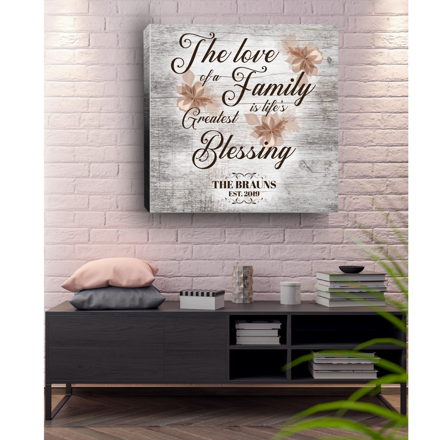 Personalized Wall Art - The Love of A Family Premium Canvas