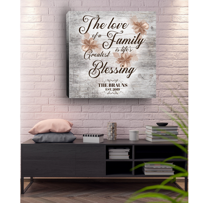 Personalized Wall Art - The Love of A Family Premium Canvas