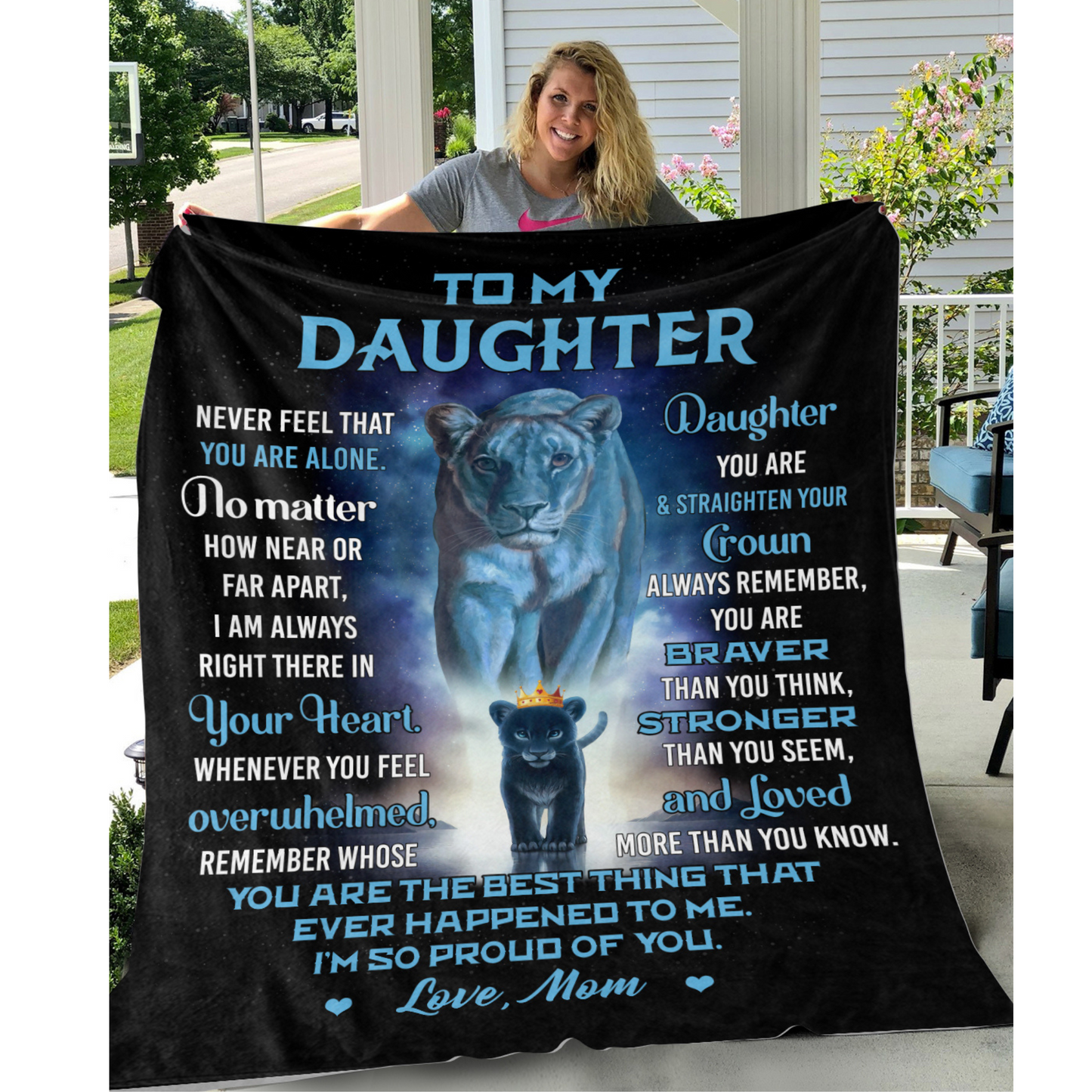 To My Daughter - Love Mom Blanket