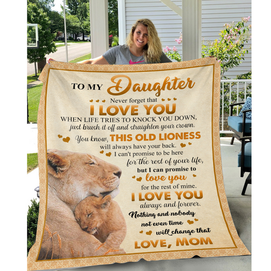 To My Daughter - Old Lioness Blanket