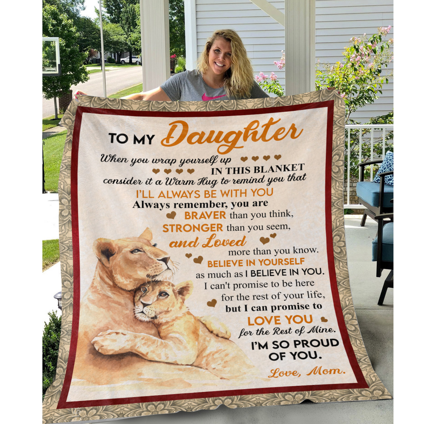 To My Daughter Blanket - I'm Proud Of You From Mom
