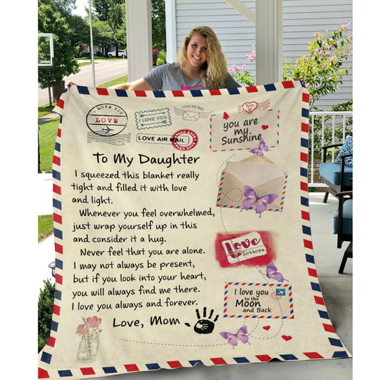 To My Daughter Letter Throw Blanket - I May Not Always Be Present Mom
