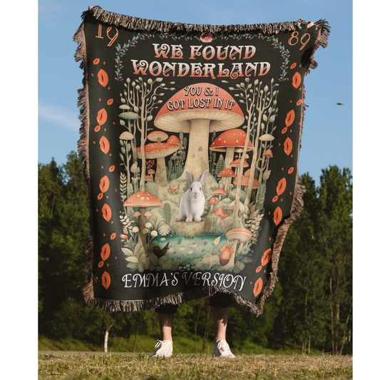 We Found Wonderland Woven Blanket