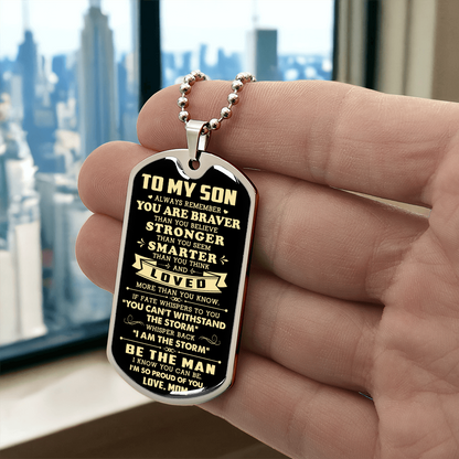 To My Son - I'm So Proud Of You Dog Tag