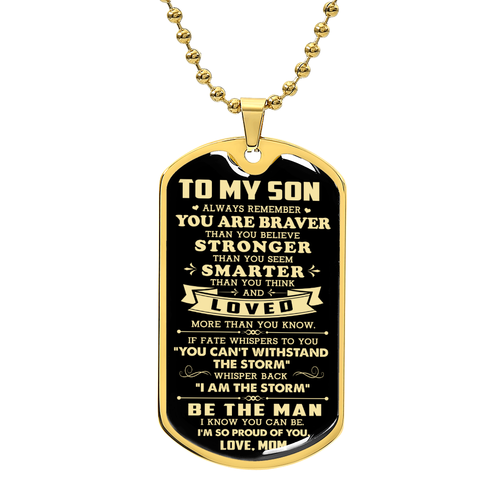 To My Son - I'm So Proud Of You Dog Tag