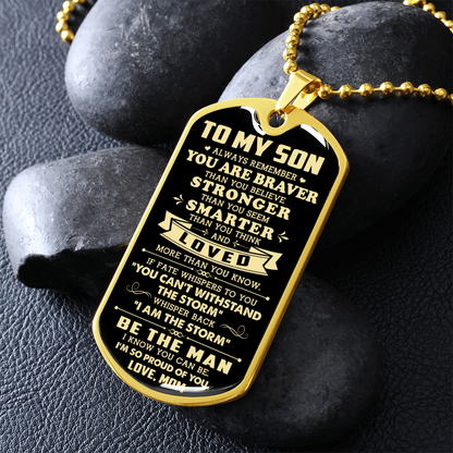 To My Son - I'm So Proud Of You Dog Tag