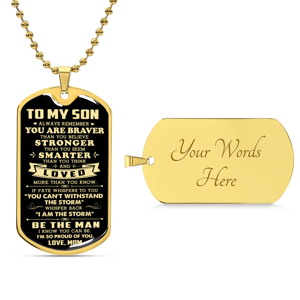 To My Son - I'm So Proud Of You Dog Tag