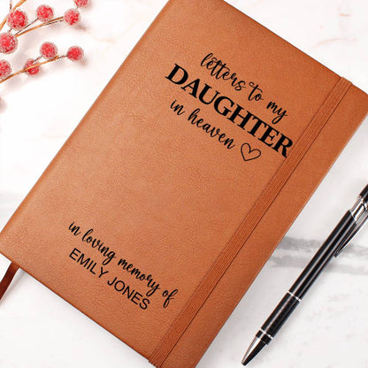 Memorial Gift for Loss of Daughter Personalized - Letters To Daughter In Heaven Grieving Journal