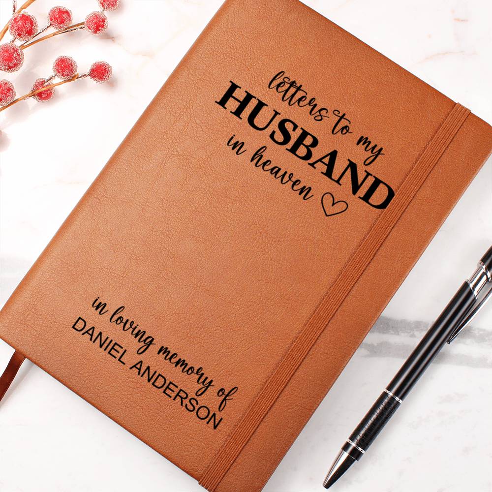 Memorial Gift for Loss of Husband Personalized - Letters To Husband In Heaven Grieving Journal