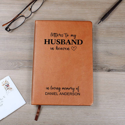 Memorial Gift for Loss of Husband Personalized - Letters To Husband In Heaven Grieving Journal