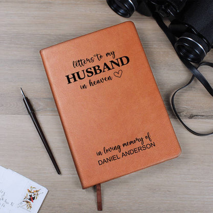 Memorial Gift for Loss of Husband Personalized - Letters To Husband In Heaven Grieving Journal