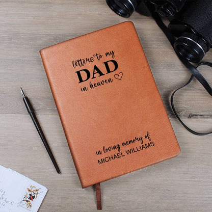 Memorial Gift for Loss of Father Personalized - Letters To Dad In Heaven Grieving Journal