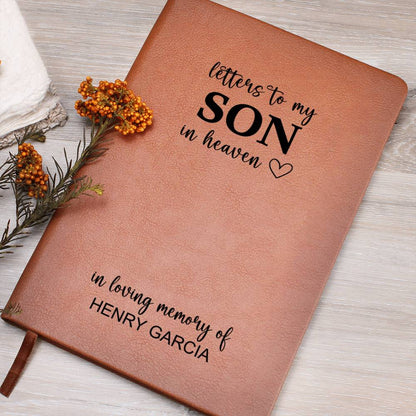 Memorial Gift for Loss of Son Personalized - Letters To Son In Heaven Grieving Journal