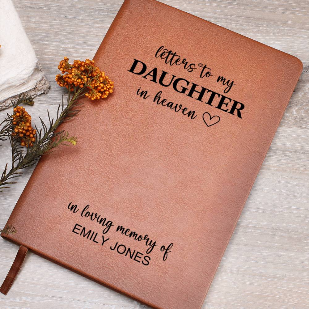 Memorial Gift for Loss of Daughter Personalized - Letters To Daughter In Heaven Grieving Journal