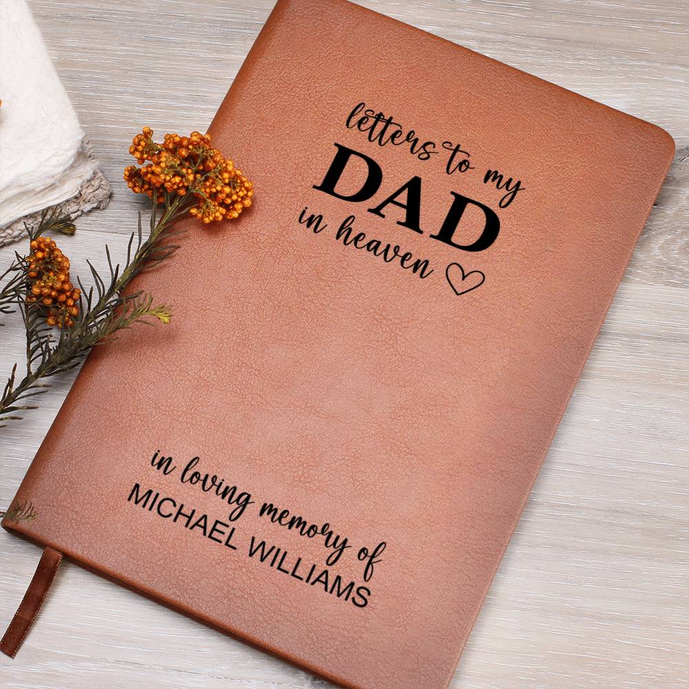 Memorial Gift for Loss of Father Personalized - Letters To Dad In Heaven Grieving Journal