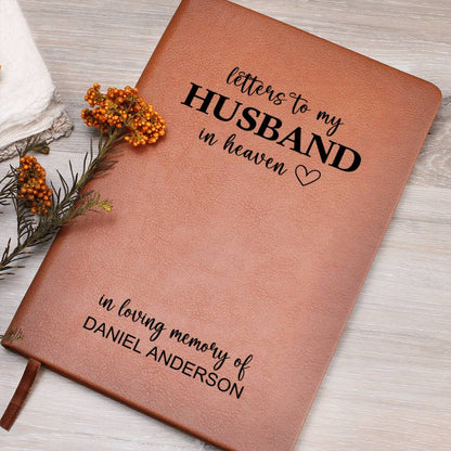 Memorial Gift for Loss of Husband Personalized - Letters To Husband In Heaven Grieving Journal