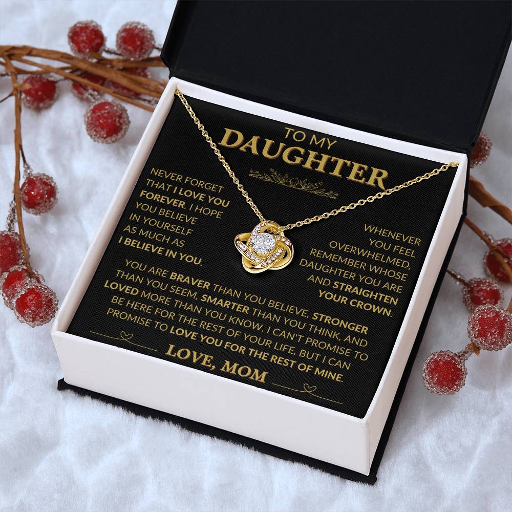 Heartfelt Necklace for Daughter from Mom – 'Never Forget That I Love You Forever'