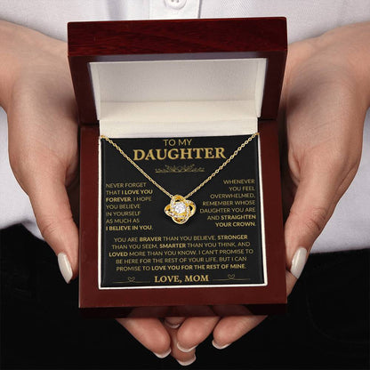 Heartfelt Necklace for Daughter from Mom – 'Never Forget That I Love You Forever'