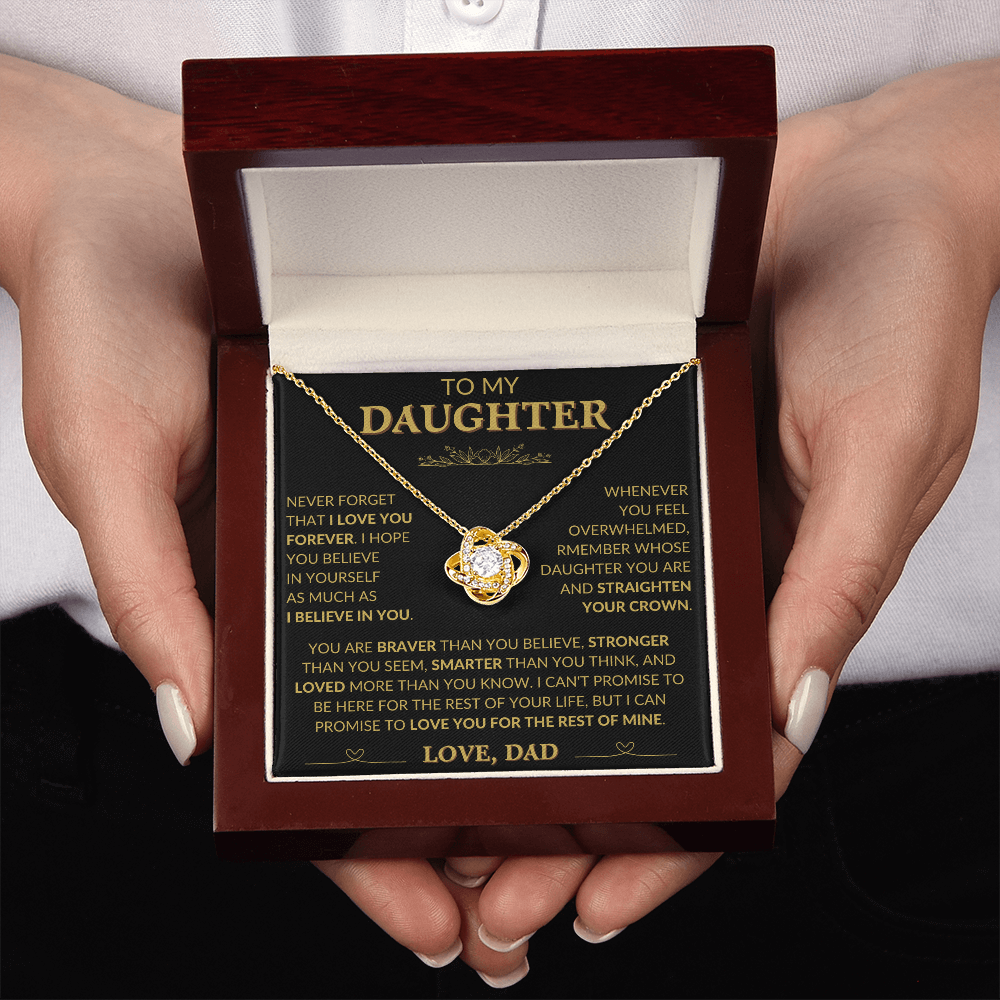 Heartfelt Necklace for Daughter from Dad – 'Never Forget That I Love You Forever'