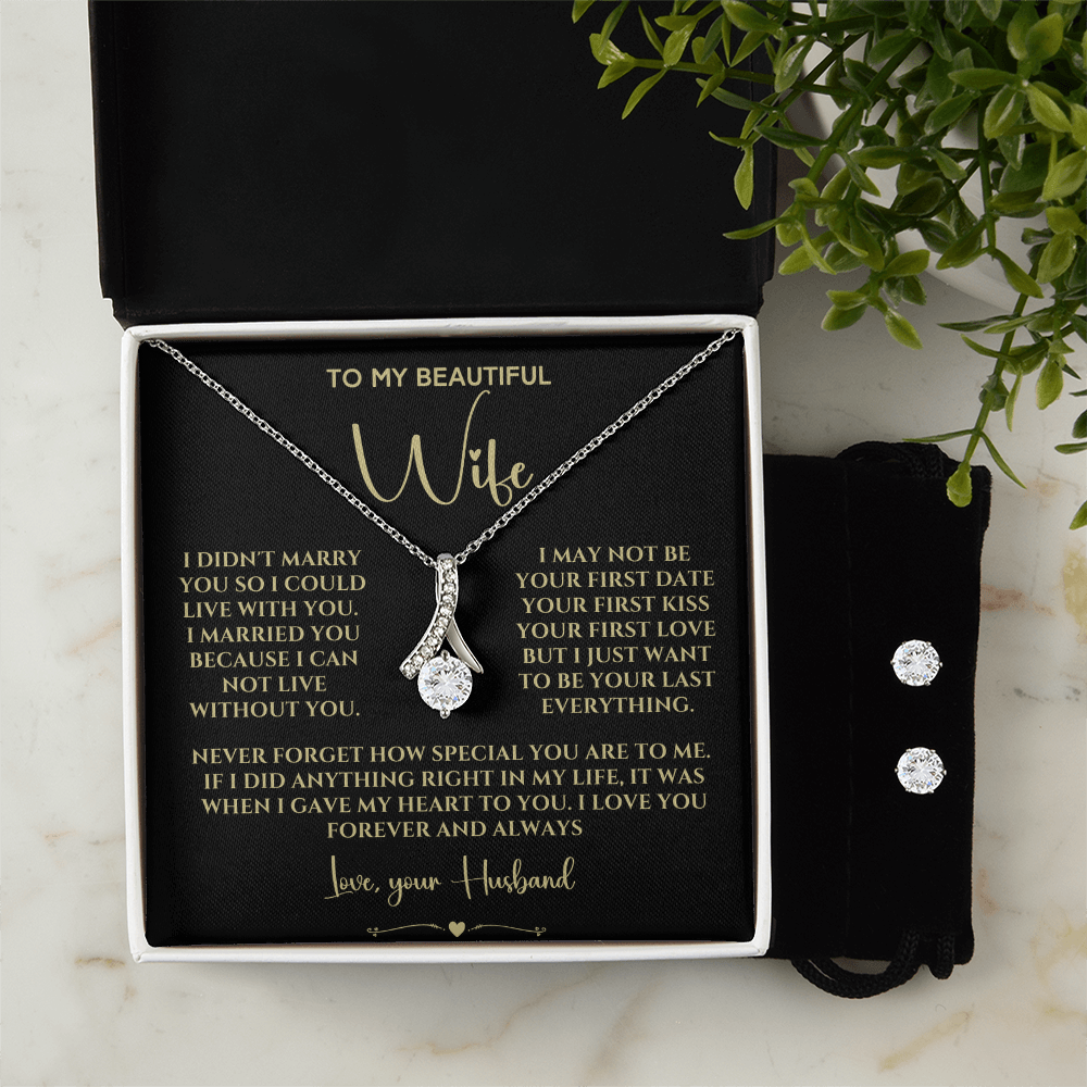 My Last Everything: Heartfelt Alluring Beauty Necklace & Earrings Set for My Forever Love