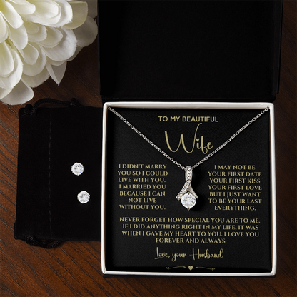 My Last Everything: Heartfelt Alluring Beauty Necklace & Earrings Set for My Forever Love