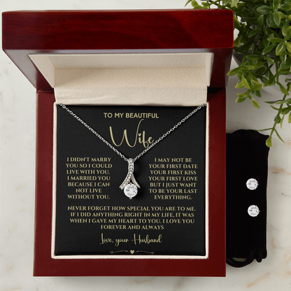 My Last Everything: Heartfelt Alluring Beauty Necklace & Earrings Set for My Forever Love