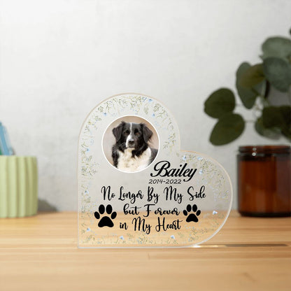 No Longer By My Side Forever In My Heart - Loss of Dog or Cat Memorial Gift