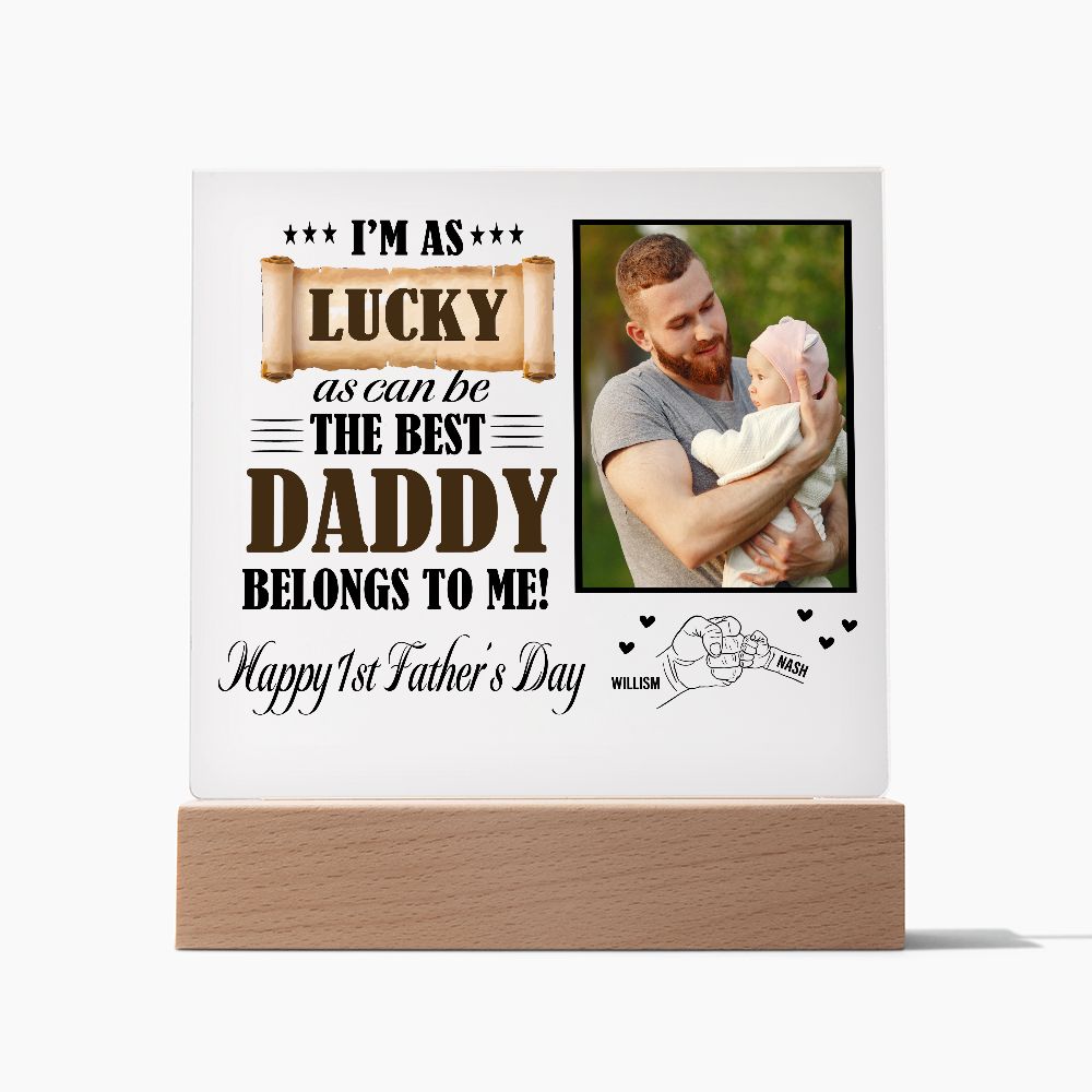 1st Father's Day Gift - Best Daddy Belongs To Me With Photo