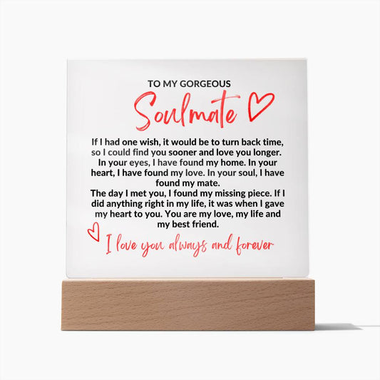 Gift For Soulmate "If I Did Anything Right" Acrylic Plaque